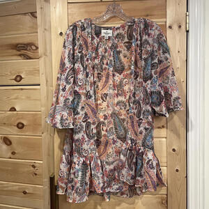 American Eagle Outfitters Women's Paisley Print Kimono L/XL